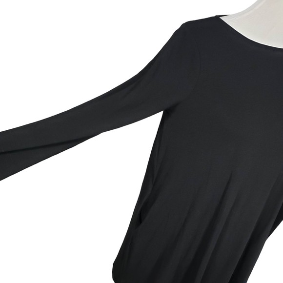 Zenana Women's Small Black 2-Piece Stretchy Long Set Long Sleeve Top & Pants - Picture 3 of 8